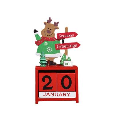 China Wooden Christmas Deco Christmas Decoration Calendar Day Countdown Ornaments Home Decorative Festival Gifts For Bedroom for sale