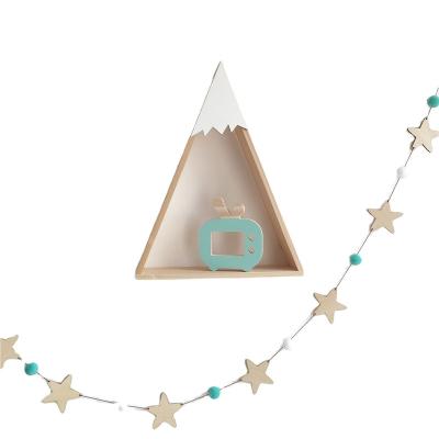 China China Factory Direct Sales Fashion Girl Nursery Girl Room Decor Kids Wooden Baby Decor Cheap Star Mobile Decorative Hanging Stars for sale