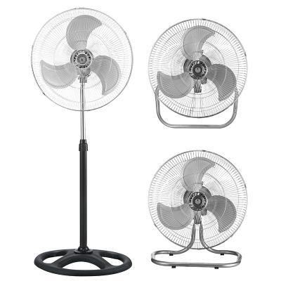 China High Quality Garage 4 Holes Around Base Metal 18 Inch 3 In 1 Rack Industrial Fan for sale