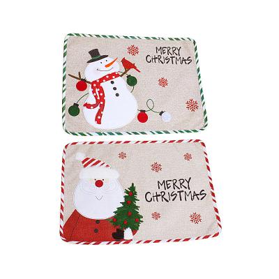 China Viable Table Mat For Christmas Santa Snowman Christmas Tree Table Decoration Placem for sale