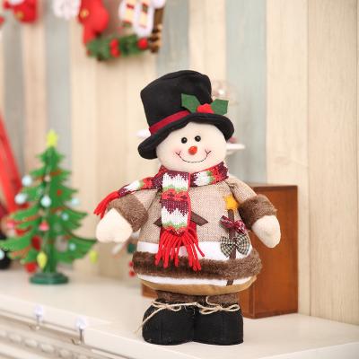 China Cloth Christmas Snowman Elk Elk Standing Doll Santa Claus Gift Ornaments Hotel Mall Christmas Decorations Gifts for sale