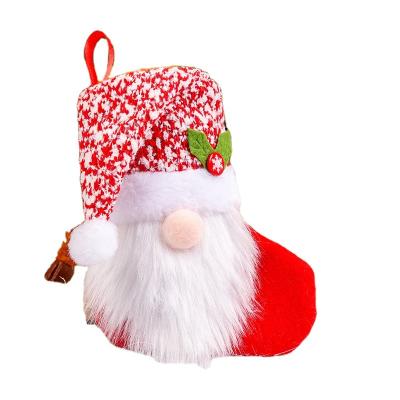 China Custom Fabric Christmas Stocking Makers Wool Knitted Christmas Stocking Large for sale