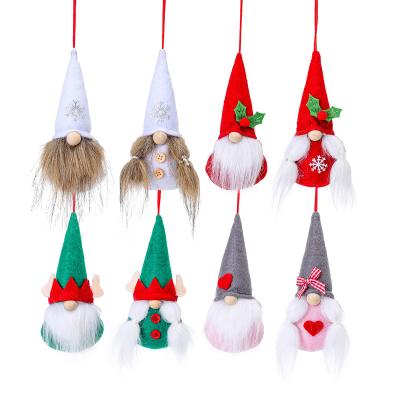 China New Fabric Christmas Tree Decoration Rudolph Cute Doll Ornaments For House for sale