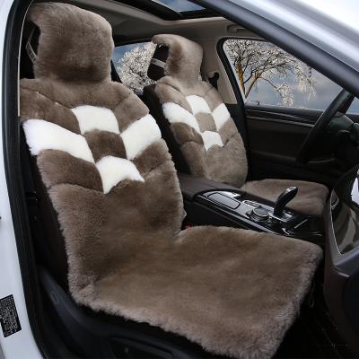 China Protect Car Australia Fur Wool Sheepskin Long Car Cushion Covers Real Lambskin China Factory Interior Luxury Hot Wholesale Fashion for sale