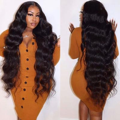 China Wholesale Natural Full End Human Hair Lace Wig, 360 Lace Frontal Loose Wave Hair Wigs, 40 30 26inch Hair Wigs For Black Women for sale