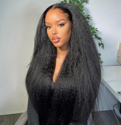 China Alimina Swiss End Full Lace Frontal Wigs, Can Be Dyed Any Color Virgin Hair Curly Straight Wig for sale