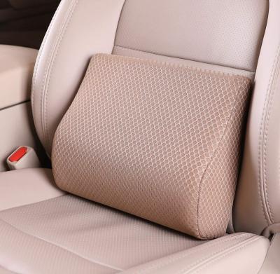 China Comforable Memory Foam Lumbar Support Pillow For Mid/Lower Back Automotive Support Cushion For Car Seat for sale