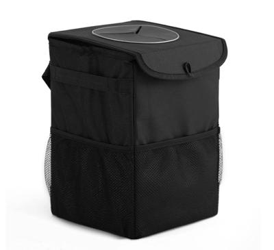 China Car Trash Can Water Proof Car Waste Bag Mini With Lid Convenient Folding Design for sale