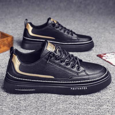 China Anti-slippery men's shoes 2021 new spring shoes white boys work to wear AJ black casual pilot shoes for sale