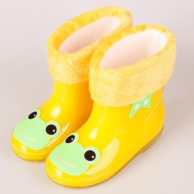 China New Insulative Children's Color Card Rain Shoes Fashion Candy Color Solid Cute Rain Boots Sprinkle Shoes Factory Wholesale for sale