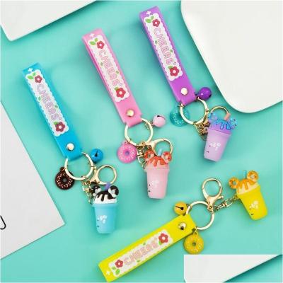 China Casual/Sports Mug for Keychain Tea Bag Tea Dangling Milk China Putian Key Chain Cute Charm Shoes Donut Chain Cartoon Car Key for sale