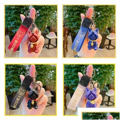 China Classic Love Accessories Backpack Key Chain French Bulldog Ring For Bag Gift Chain Purse China Putian Shoes Charm Chain Hand Key Car Key for sale