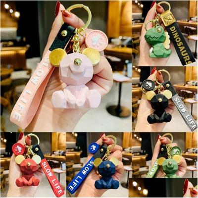 China Key Chain China Putian Shoes Single Cute Pendant Small Car Key Chain Bear Dinosaur for sale