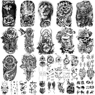 China STICK Body Arm Chest Shoulder Tattoos For Men Or Women With Tiny Black Temporary Tattoos Stickers for sale