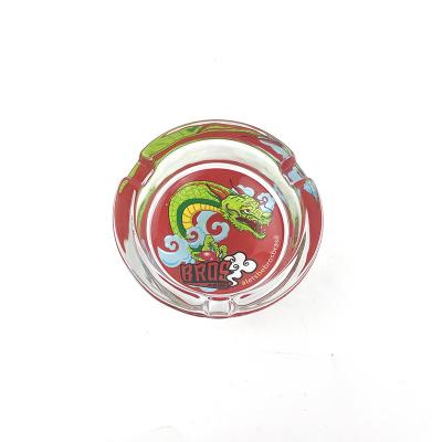 China Custom Decorate Your Ashtray DIY Red Color Printing Logo New Products for sale