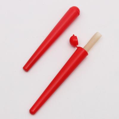 China Healthy smoking cone 12*2cm pre red plastic for sale