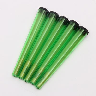 China Healthy Smoking Plastic Cusrom Cone 12*2cm Pre Green for sale