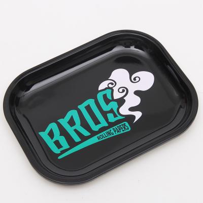 China Decorate ShengJu Brand Custom Metal TRAY For Smoking Accessories 18*14CM - Black TRAY for sale