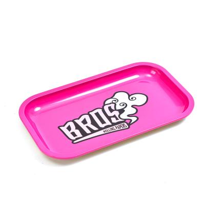 China Decorate Custom BROS Brand Metal TRAY For Smoking Accessories 27*16CM for sale