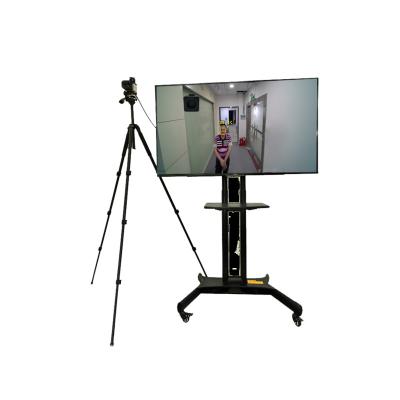 China Indoor Recognition Floor Stand Dual Camera Device With Eface Software Temperature Measurement For Security for sale