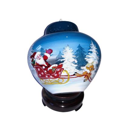 China Chirstmas Decor 2021 New Special Christmas Tree Ornament Glass Ball Shape Glass Christmas Ball for sale