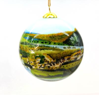 China High End Hand Painted City Landscape Style Collection Gift Holiday Decorations Customized By Christamas Home Decoration Factory for sale