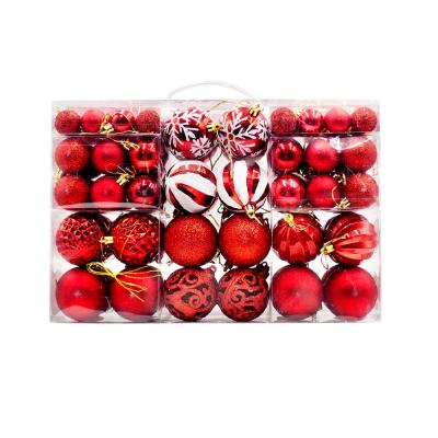 China Plastic Christamas Tree Decoration 100 Christmas Ball Sets With A Variety Of Mixed Di Natale Unique Designs Factory Palle Christmas Balls Sales for sale