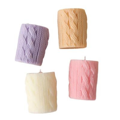 China Art Candle Wholesale Wool Sniffed Candle Soy Wax Winter Warm Korean CSI Home Decoration Gift With Souvenir Column for sale