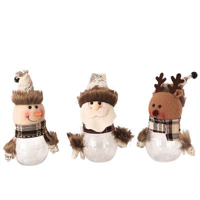 China Decorative Gnome Santa Customized Transparent Promotion Christmas Gift Christmas Doll Ornament Navidad Candy Jar Jar for Christmas Candy for sale