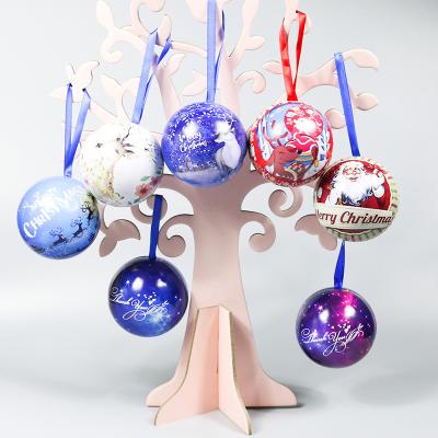 China Custom Cute Red Chirstmas Decor Candy Gift Box Holiday Party Christmas Tree Decoration Christmas Ball for sale