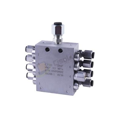 China Nickel Plated Steel Transformer 8Way Air Inlet Dispensing Valve For Construction Machinery for sale