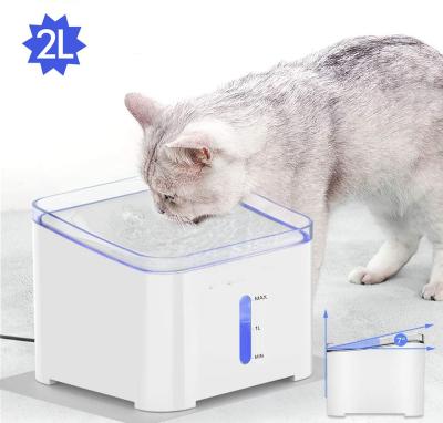 China Cat Water Fountain Pet Drinking Water Station Sustainable Automatic Electric Dog Water Dispenser LED Drinking Station Cat Feeder Drink Filter USB Powered for sale