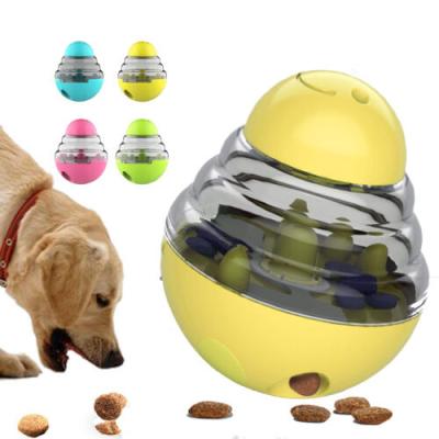 China Funny Shake Tumbler Pet Toys Slow Food Bowl Feeder Puppy Leakage Food Container Dogs Interactive Cat Food Treat Ball Toy for sale