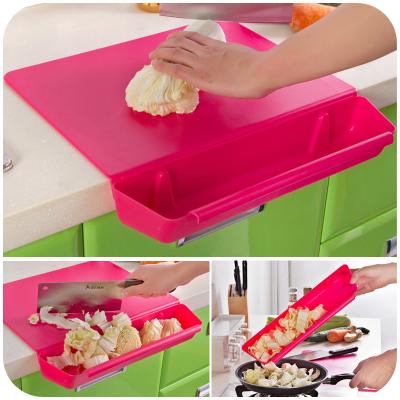 China 2 in1 Chopper Kitchen Viable Creative Frosted Cutting Board With Slot Cutting Meat Tools Kitchen Stuff Vegetable Accessories for sale