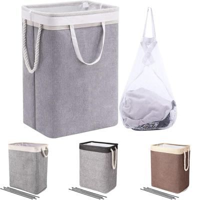 China Southwest Laundry Hamper with Strong Handles Collapsible Laundry Hamper Built-in Liner with Detachable Mesh Bag Well-Holding Wash for sale