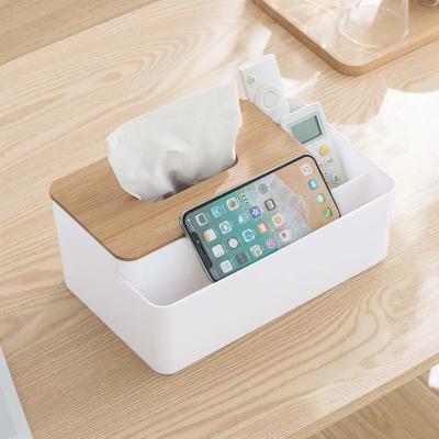 China KOREAN Multi Function Desk Organizer Storage Bin Tissue Box Lid Facial Tissue Holder Dispenser for Dining Room Home Decor for sale