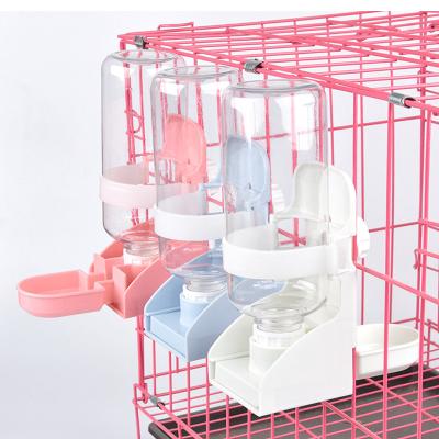 China 500ML Pet Bowl Water Feeder Cat Dog Cage Hanging Water Dispenser Drinker Viable Pigeon Rabbit Bird Parrots Drinking Device For Pet for sale