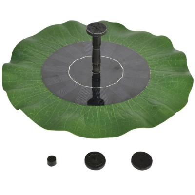 China Plastic Solar Floating Fountain with Decorative Lily Surround Lotus Leaf Solar Powered Fountain Pump for Garden Pond for sale