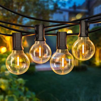 China 25 LED G40 Light Bulbs Globe String Lights, Unbreakable Outdoor Patio String Lights with 25+2 Dimmable Edison Bulbs Bistro Light Waterproof for sale