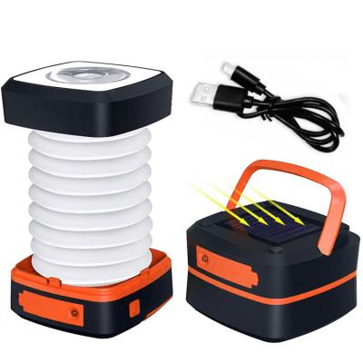 China Solar Powered Garden LED Camping Lantern, Solar or USB Chargeable, Collapsible & Mini Torch Night Light Waterproof Flashlight for sale