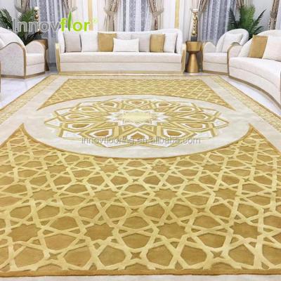 China Washable Meeting Room Hand Tufted Rug Conference Room Floral European Style for sale