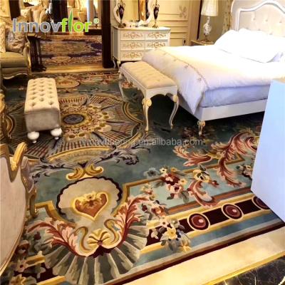 China Eco-friendly Chinese Carpet Blanket Mix Color Cheap Embellished Flooring Household Abstract Anti-slip Mat Unique Design Chinese Wool Yellow Blanket for sale