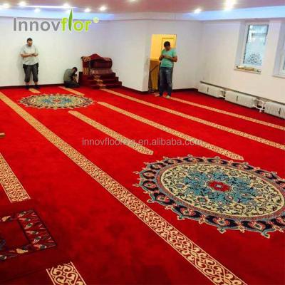 China Axminster Wool Reversible High Quality Wall To Wall Use Mosque Muslim Carpet For Mosque Prayer for sale