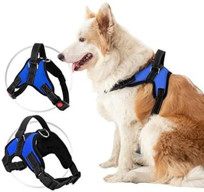 China Reflective No Traction Control Safety Outdoor Walking Rise Reflective Pet Invest Mesh Cat Dog Harness With Adjustable Breathable Leash for sale