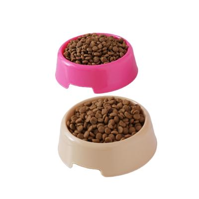 China Durable Portable ODM PP OEM Thickened Raised Round Small Single Feeder Cat Dog Pet Bowls Travel Feeding Water Food Basin for sale