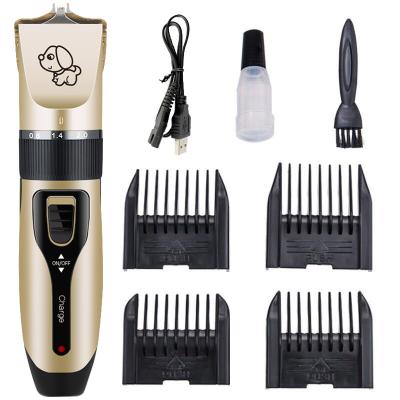 China 3.7V Professional Low Noise Cordless Pet Electric Viable Grooming Kit Rechargeable Dog Hair Trimmer Shaver Clippers for sale