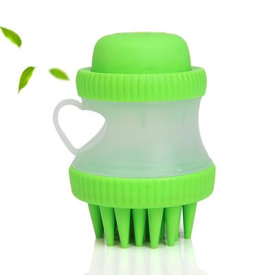 China Viable Puppy Bathing Tool Scrubber Shower Shampoo Dispenser Hair Comb Cleansing Low Massage Cat Dog Bath Pet Grooming Brush for sale