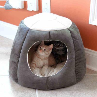 China Warm Nest Cat Dog House Pet Beds Cotton Design Portable Animal Indoor Cute Foldable Washable Modern Sleep Tent for sale