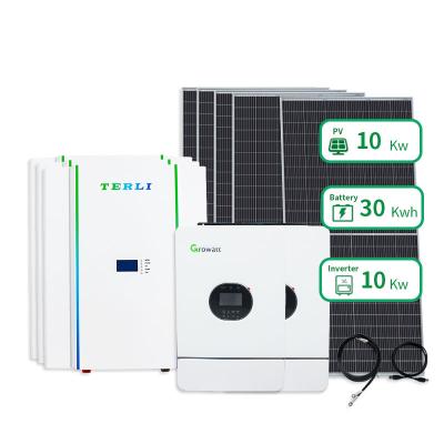 China 10KW/15KW/20KW off grid hybrid dc ac inverter charge controller all in one solar power system home in solar energy system for sale