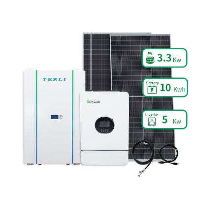 China Complete Solar Energy System Home 5KW 3KW Off Grid Hybrid Solar Panel Power PV System 3KW 8KW 10KW for sale